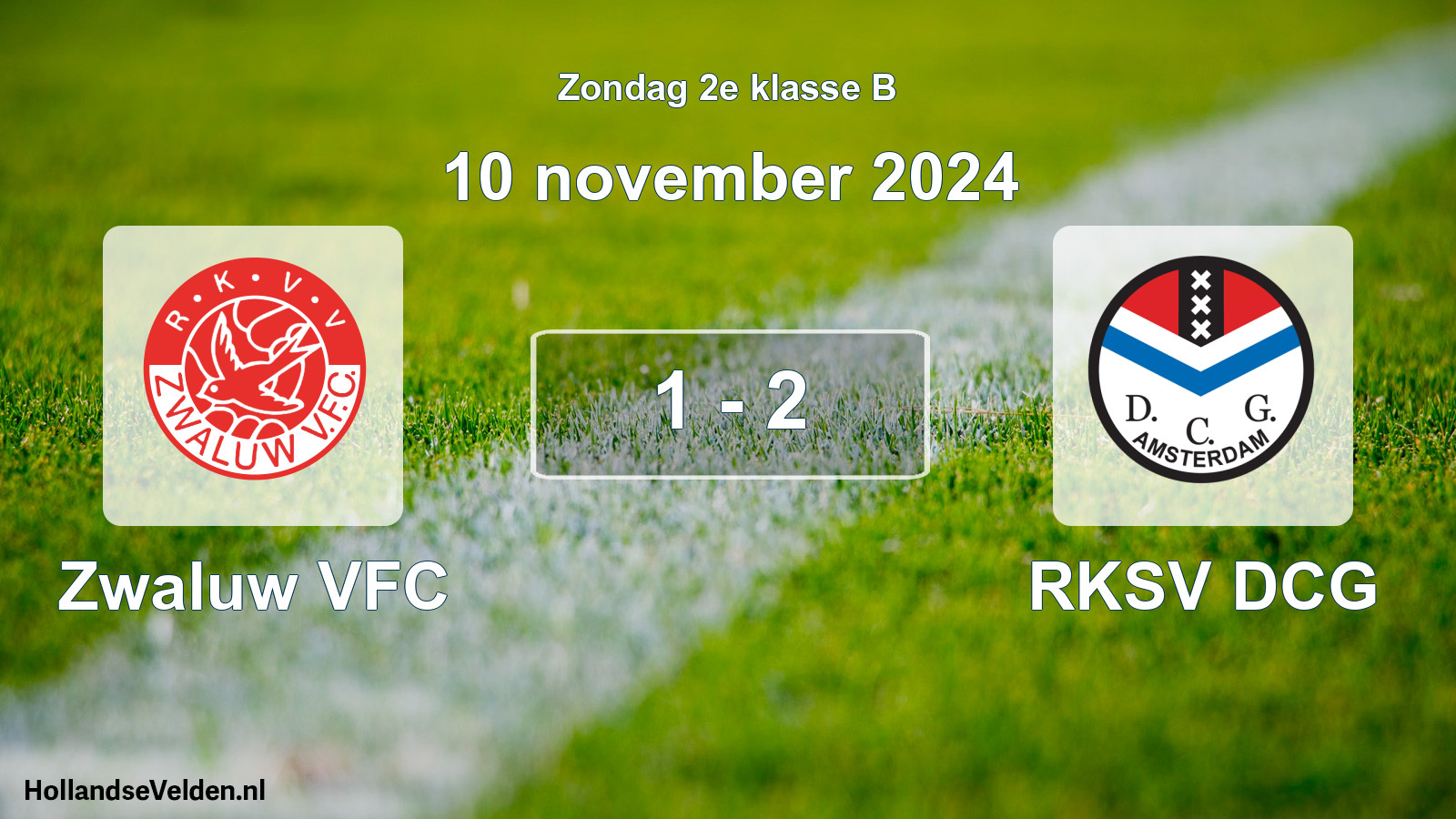 Total number of matches played: Zwaluw VFC - RKSV DCG 1 - 2 (10 November 2024)