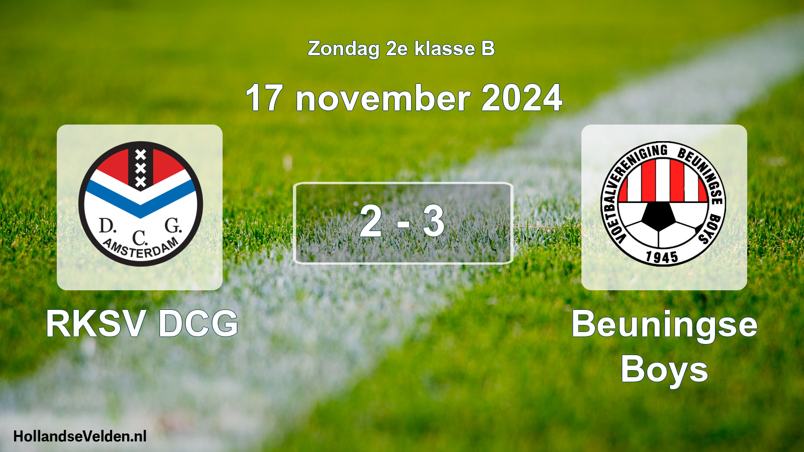 Total number of matches played: RKSV DCG - Beuningse Boys 2 - 3 (17 November 2024)