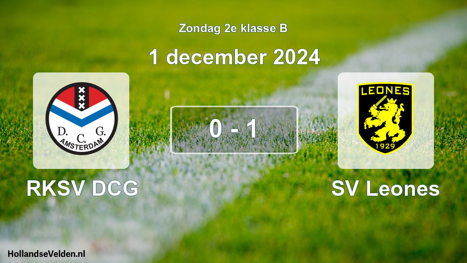 Total number of matches played: RKSV DCG - SV Leones 0 - 1 (1 December 2024)