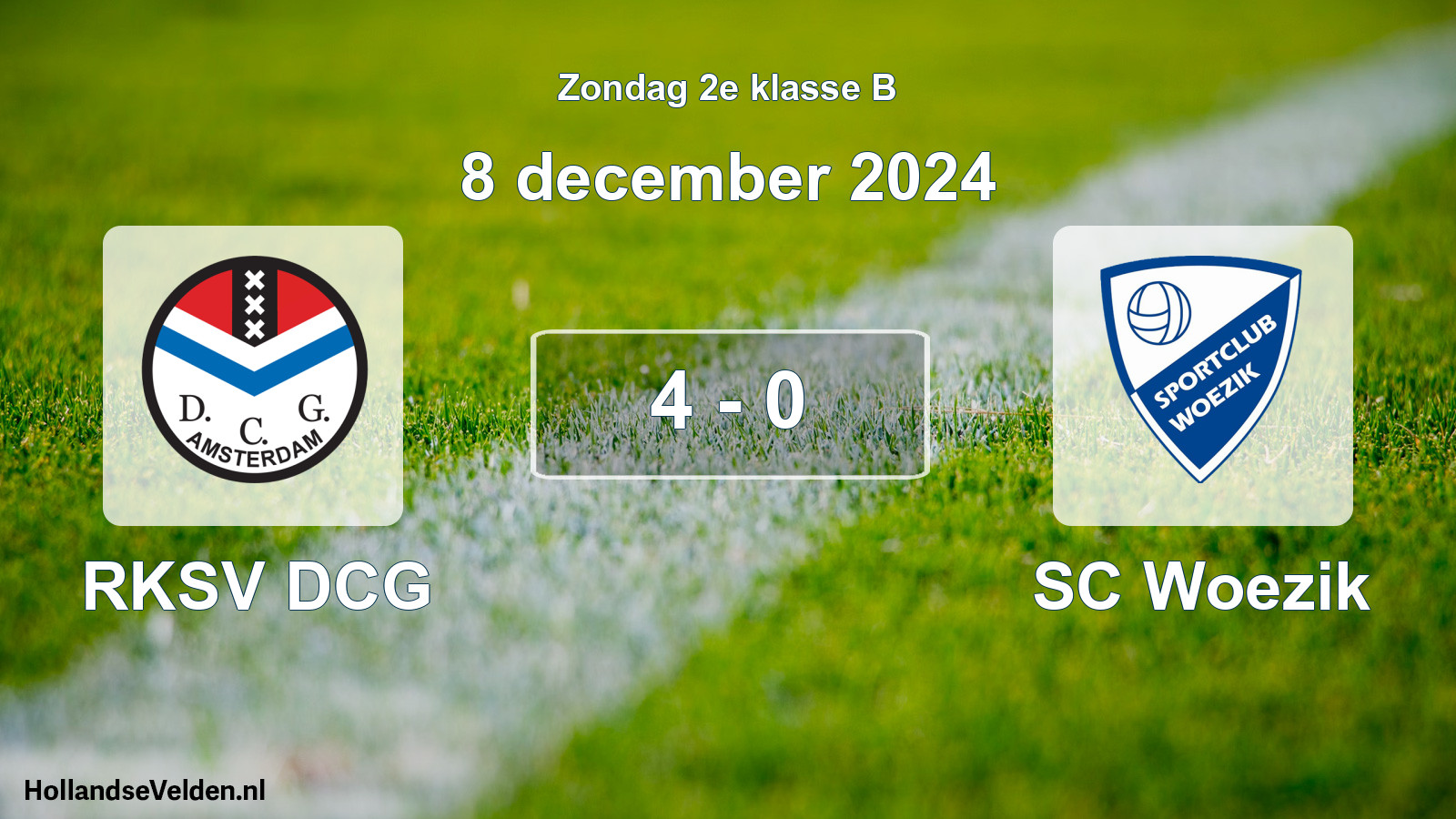 Total number of matches played: RKSV DCG - SC Woezik 4 - 0 (8 December 2024)