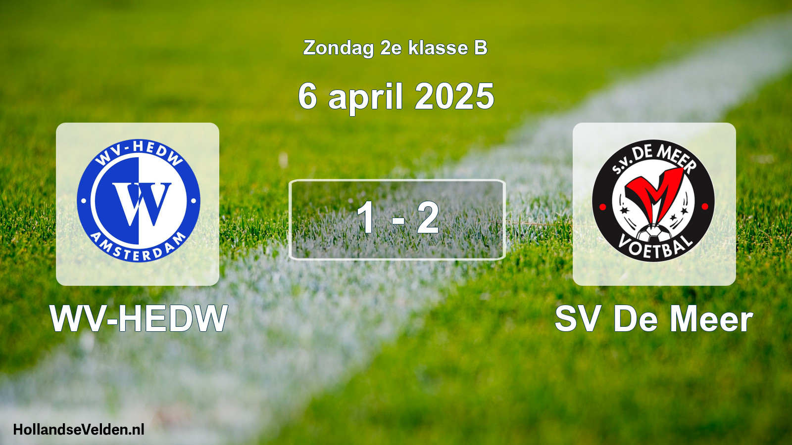 Total number of matches played: WV-HEDW - SV De Meer 1 - 2 (6 April 2025)