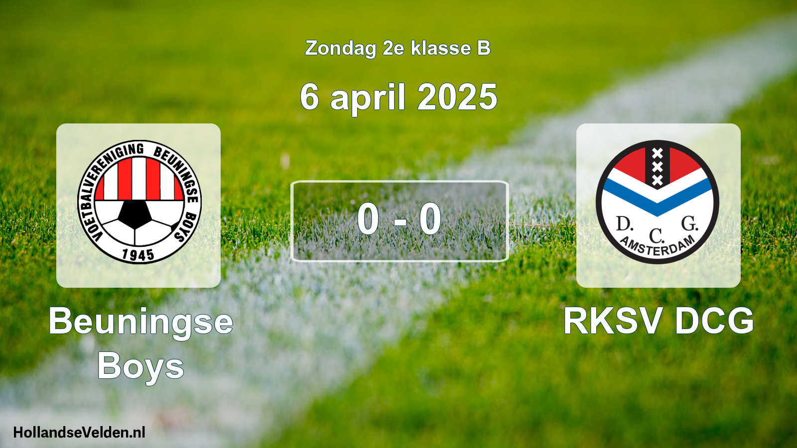 Total number of matches played: Beuningse Boys - RKSV DCG 0 - 0 (6 April 2025)