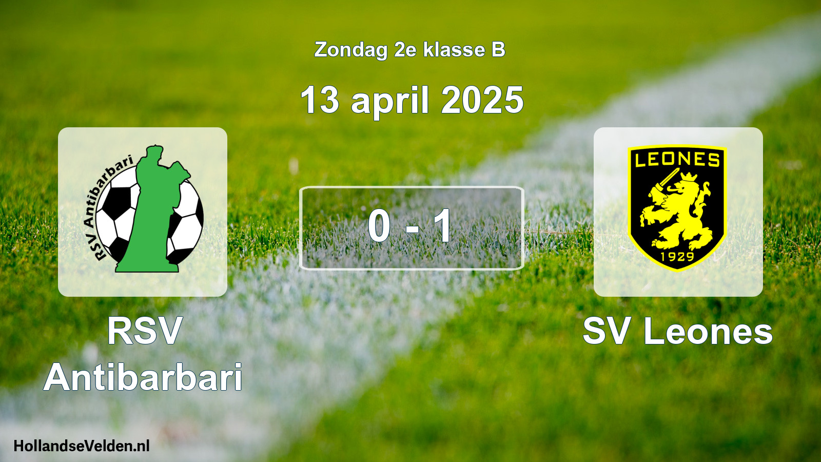 Total number of matches played: RSV Antibarbari - SV Leones 0 - 1 (13 April 2025)