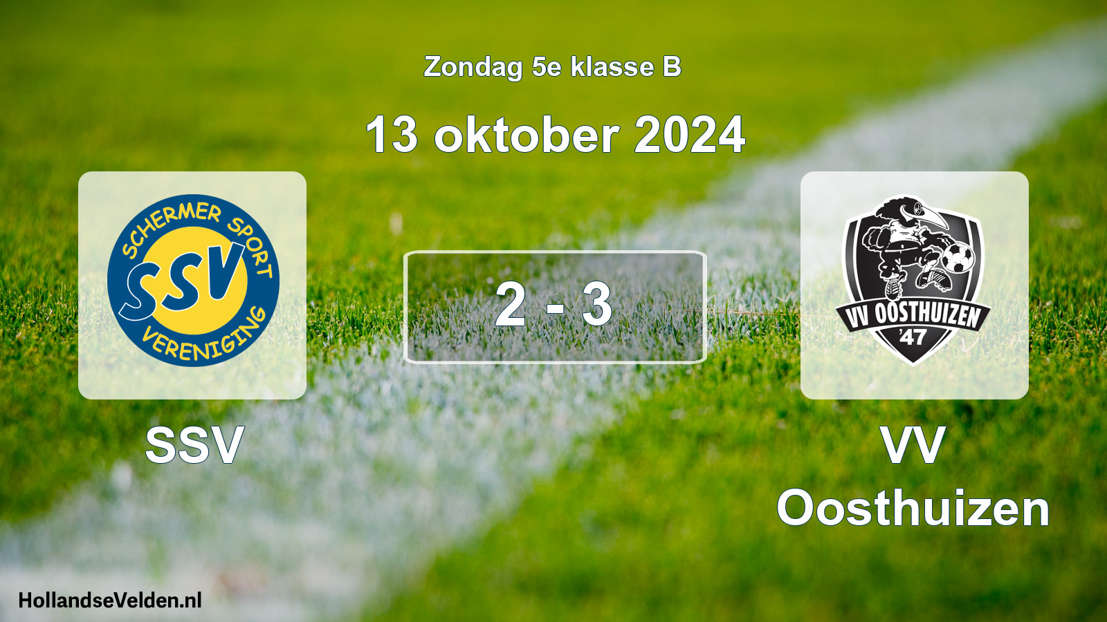 Total number of matches played: SSV - VV Oosthuizen 2 - 3 (13 October 2024)