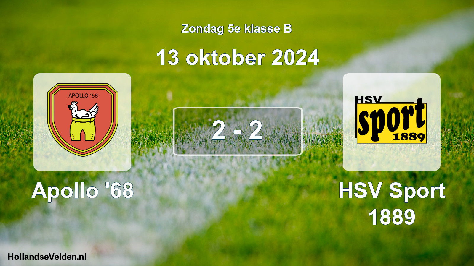 Total number of matches played: Apollo '68 - HSV Sport 1889 2 - 2 (13 October 2024)