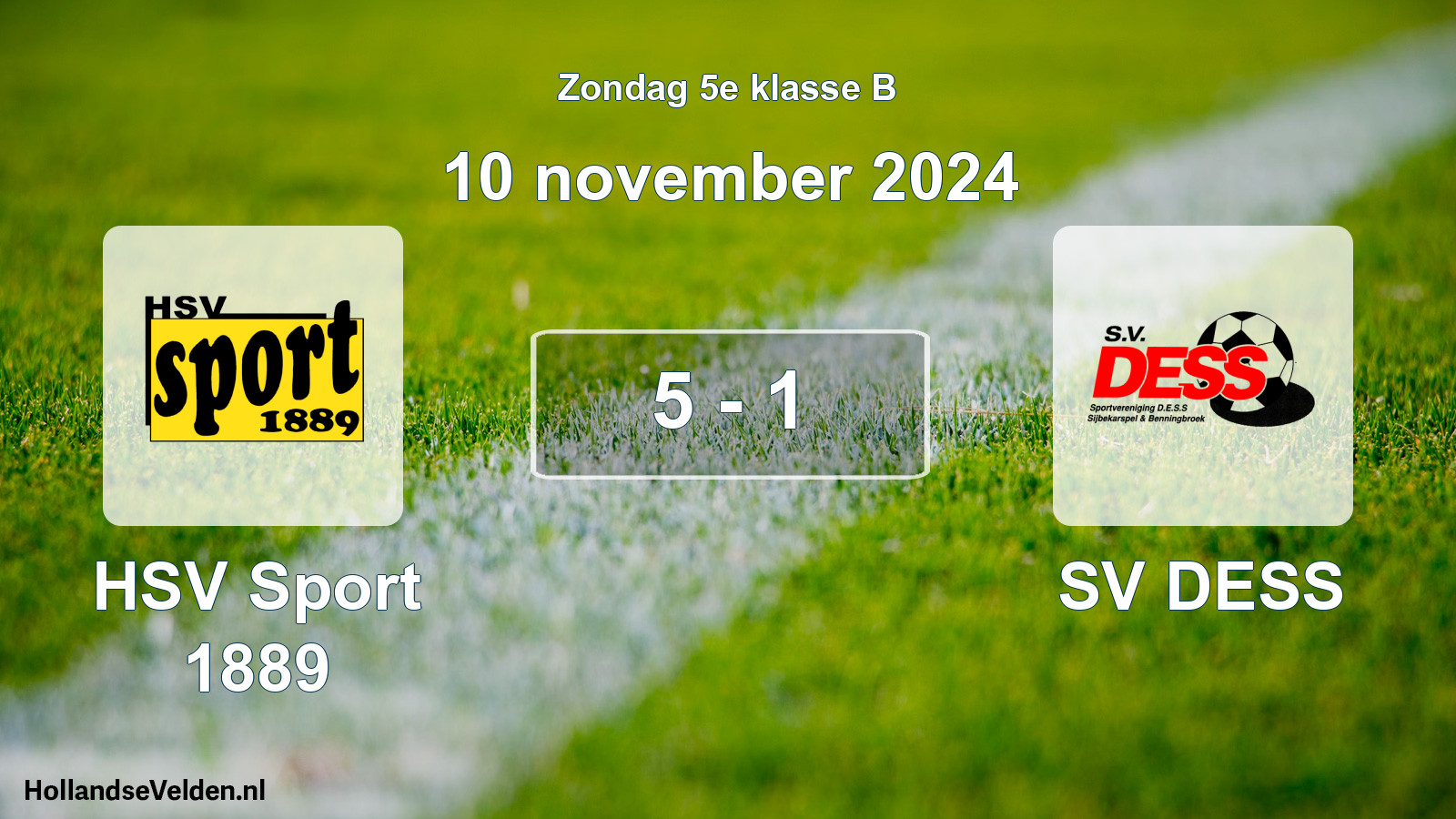 Total number of matches played: HSV Sport 1889 - SV DESS 5 - 1 (10 November 2024)