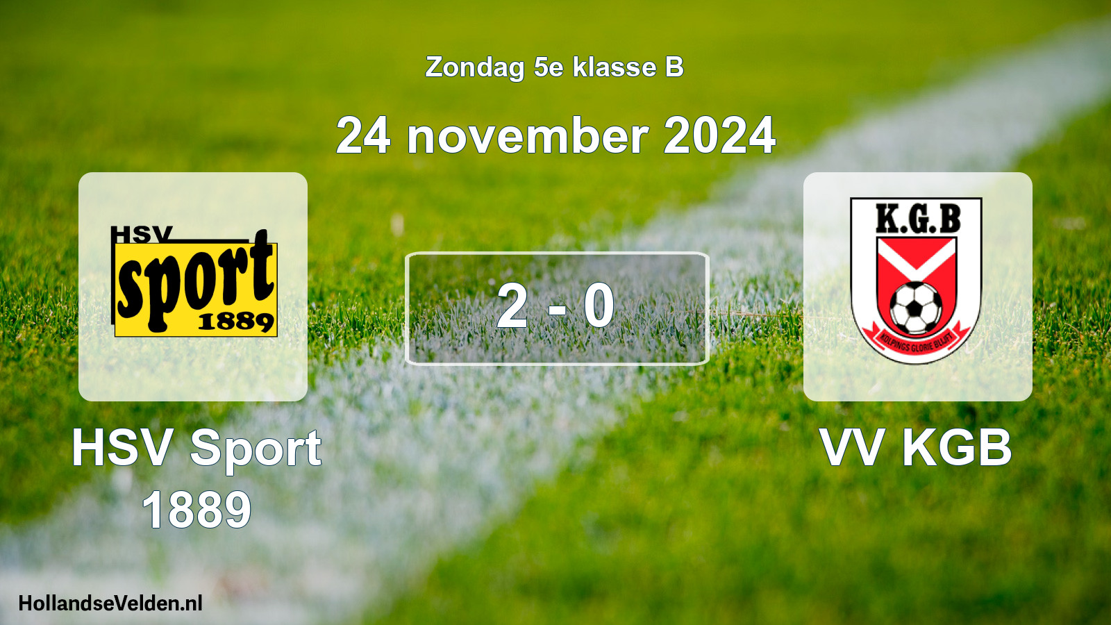 Total number of matches played: HSV Sport 1889 - VV KGB 2 - 0 (24 November 2024)