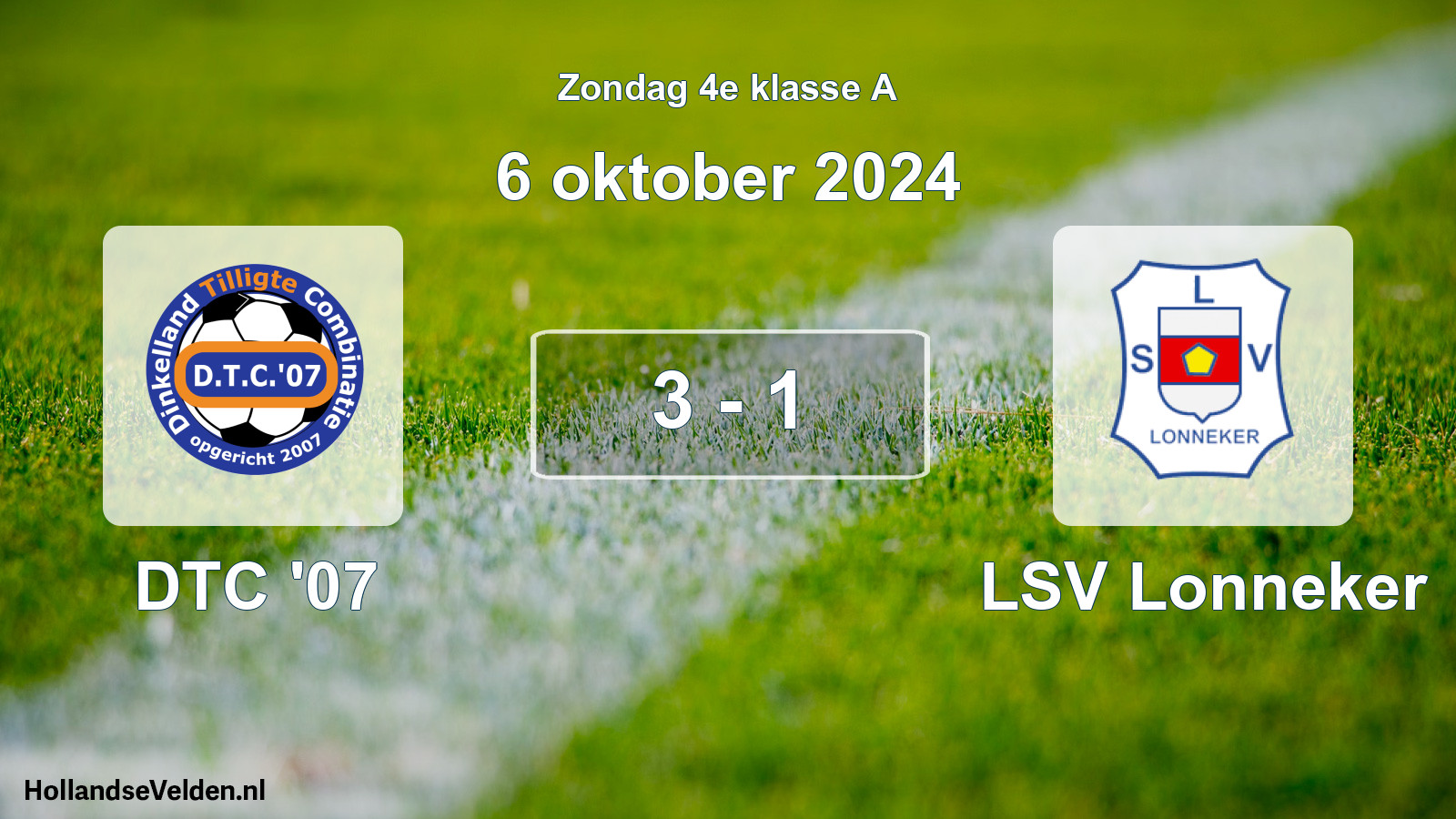 Total number of matches played: DTC '07 - LSV Lonneker 3 - 1 (6 October 2024)