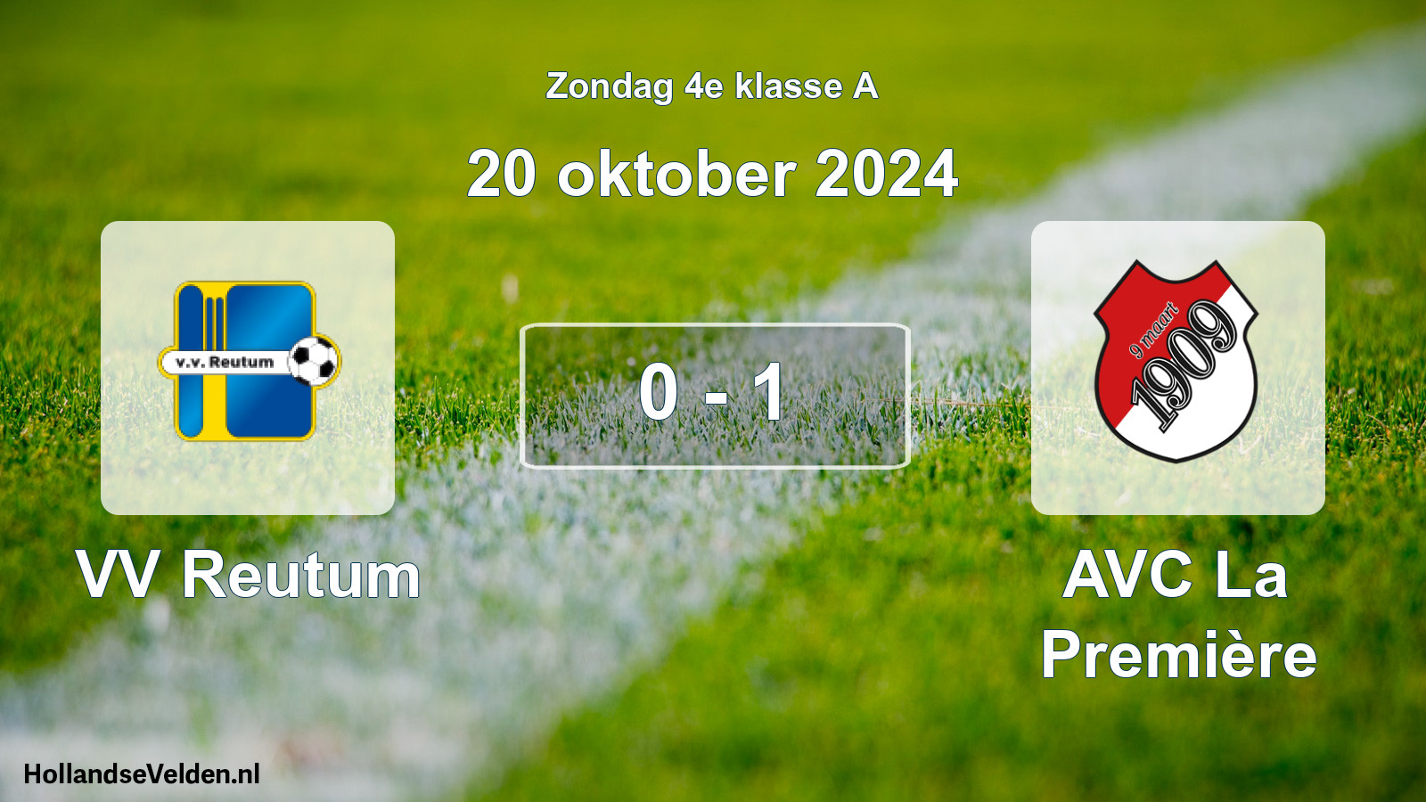 Total number of matches played: VV Reutum - AVC La Première 0 - 1 (20 October 2024)