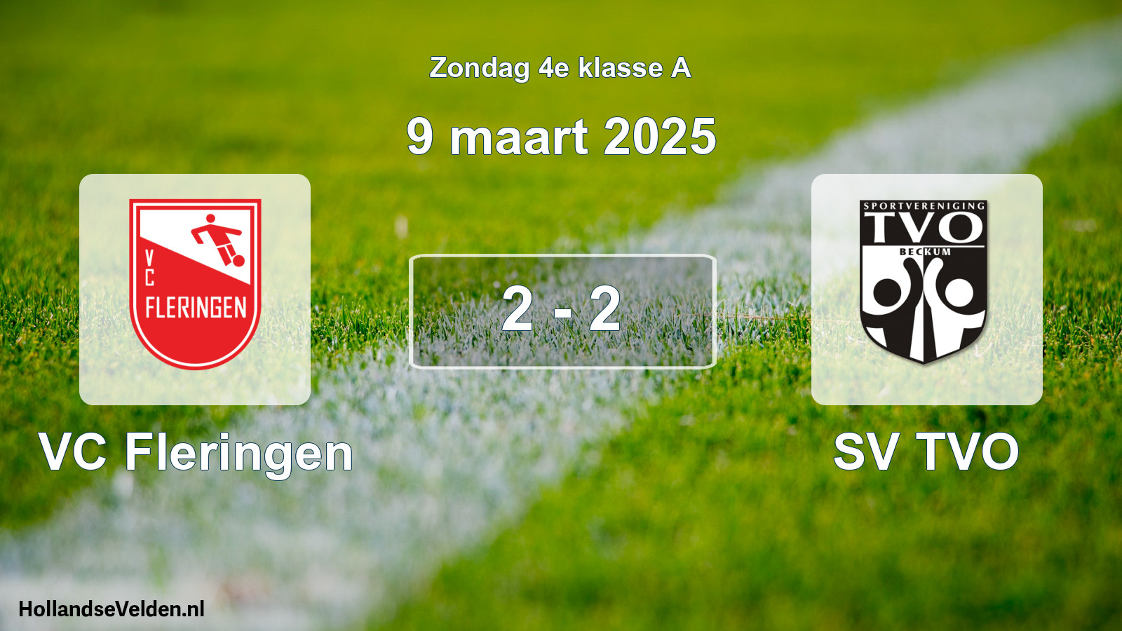 Total number of matches played: VC Fleringen - SV TVO 2 - 2 (9 March 2025)