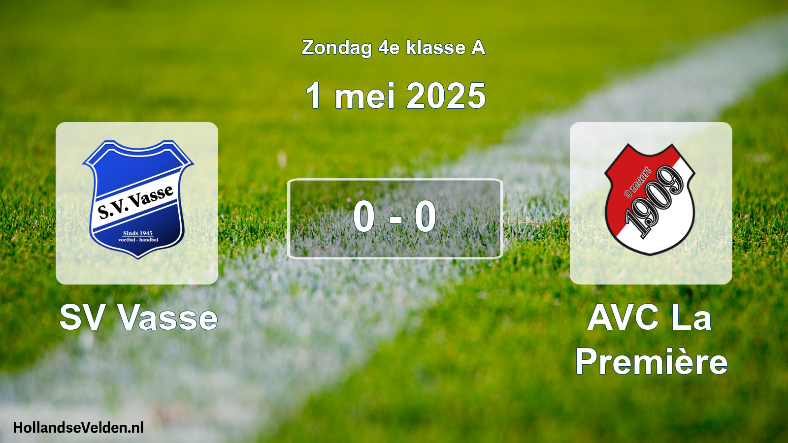 Total number of matches played: SV Vasse - AVC La Première 0 - 0 (1 May 2025)
