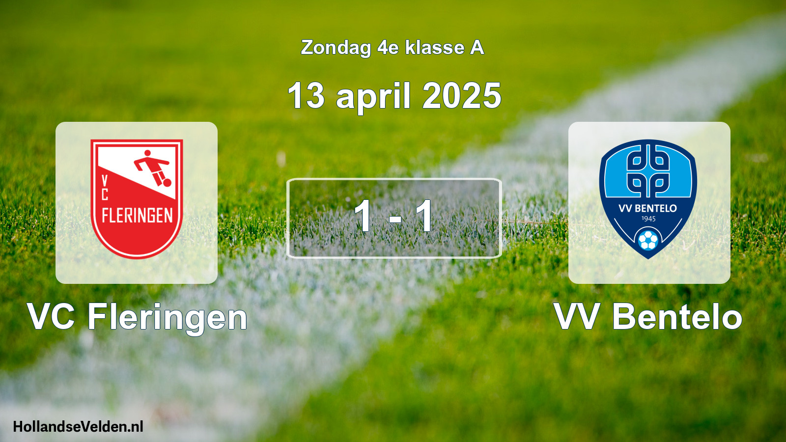 Total number of matches played: VC Fleringen - VV Bentelo 1 - 1 (13 April 2025)