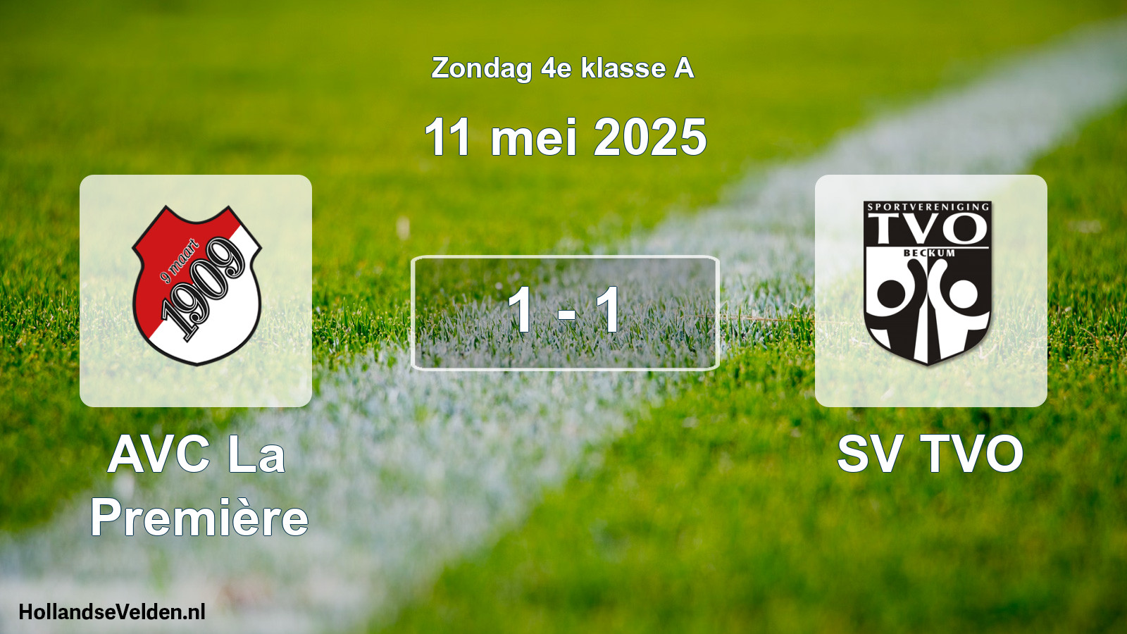 Total number of matches played: AVC La Première - SV TVO 1 - 1 (11 May 2025)