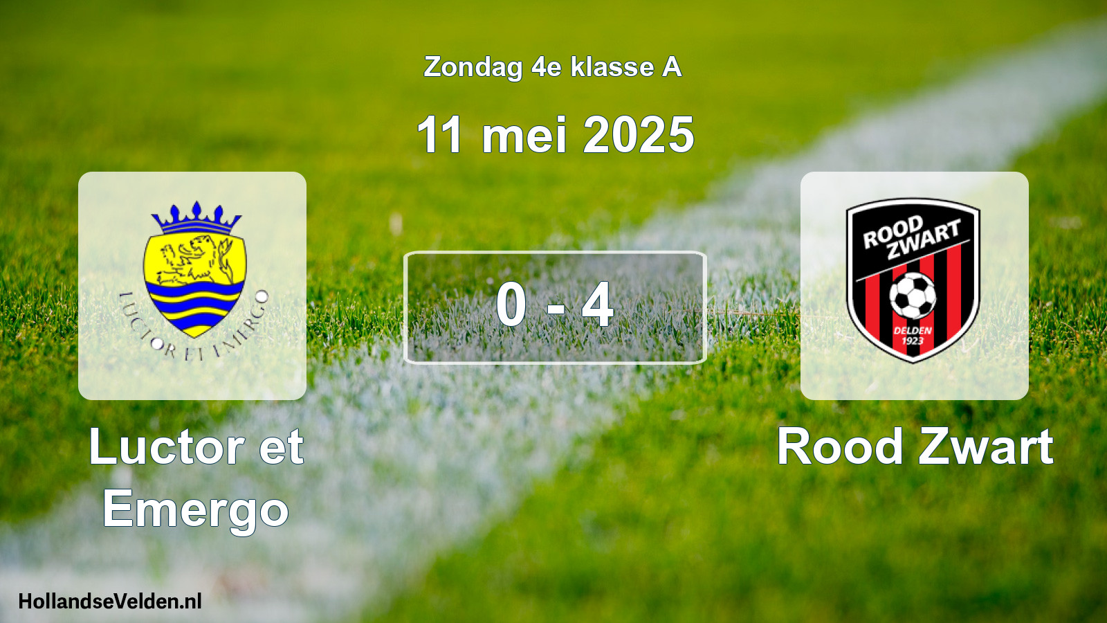 Total number of matches played: Luctor et Emergo - Rood Zwart 0 - 4 (11 May 2025)