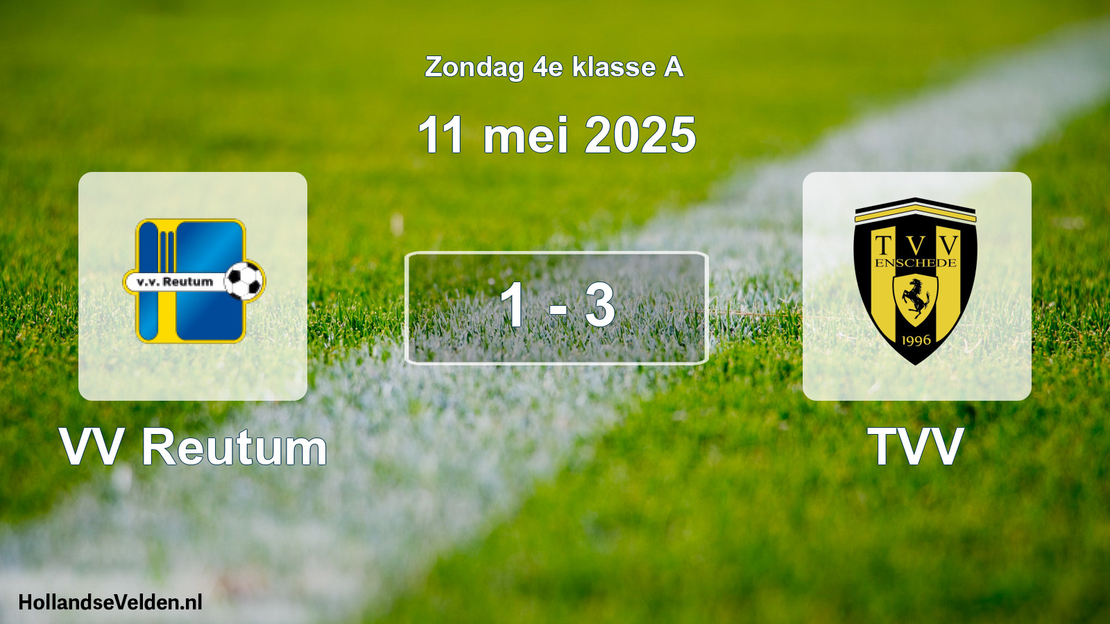 Total number of matches played: VV Reutum - TVV 1 - 3 (11 May 2025)