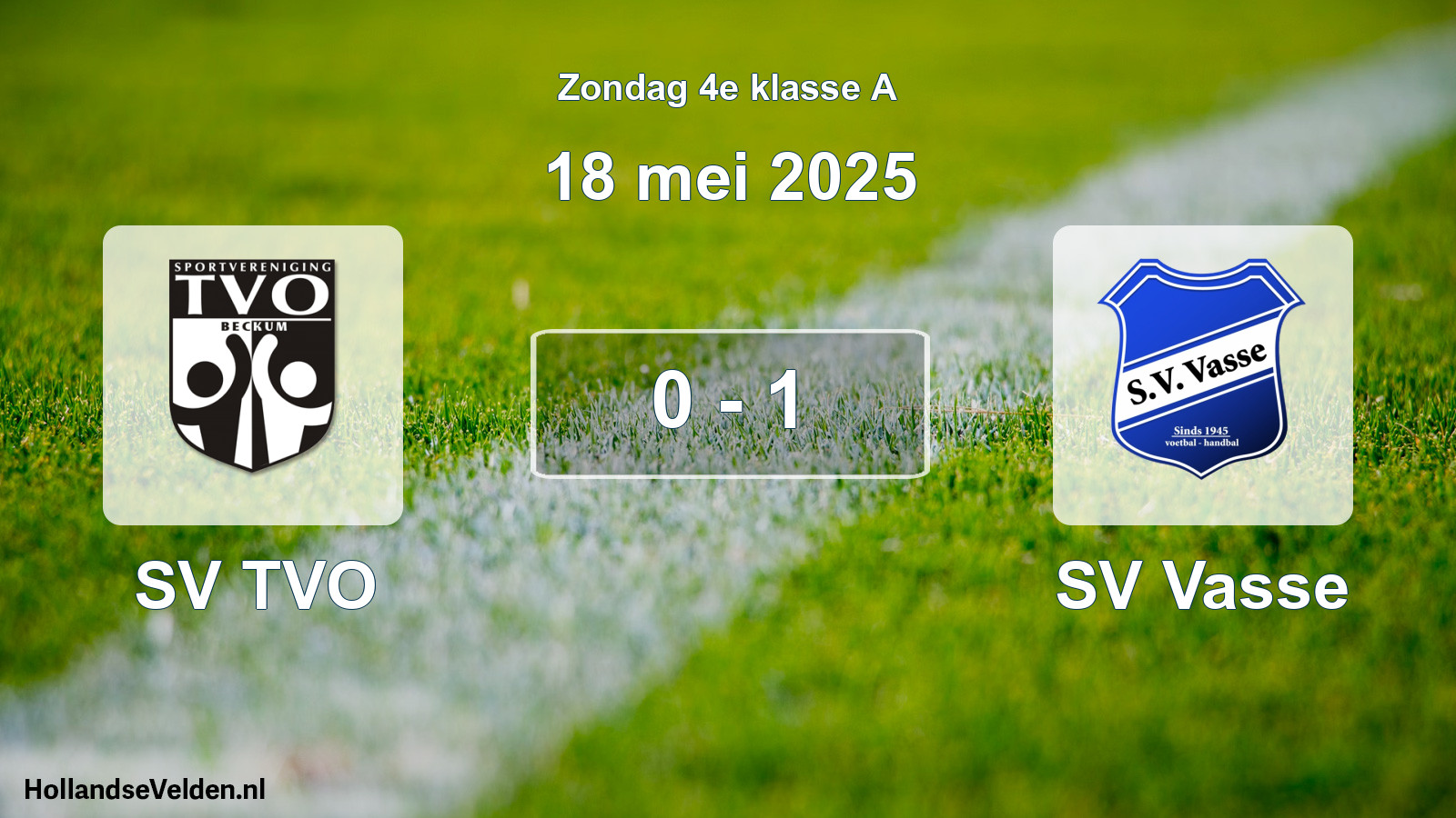 Total number of matches played: SV TVO - SV Vasse 0 - 1 (18 May 2025)