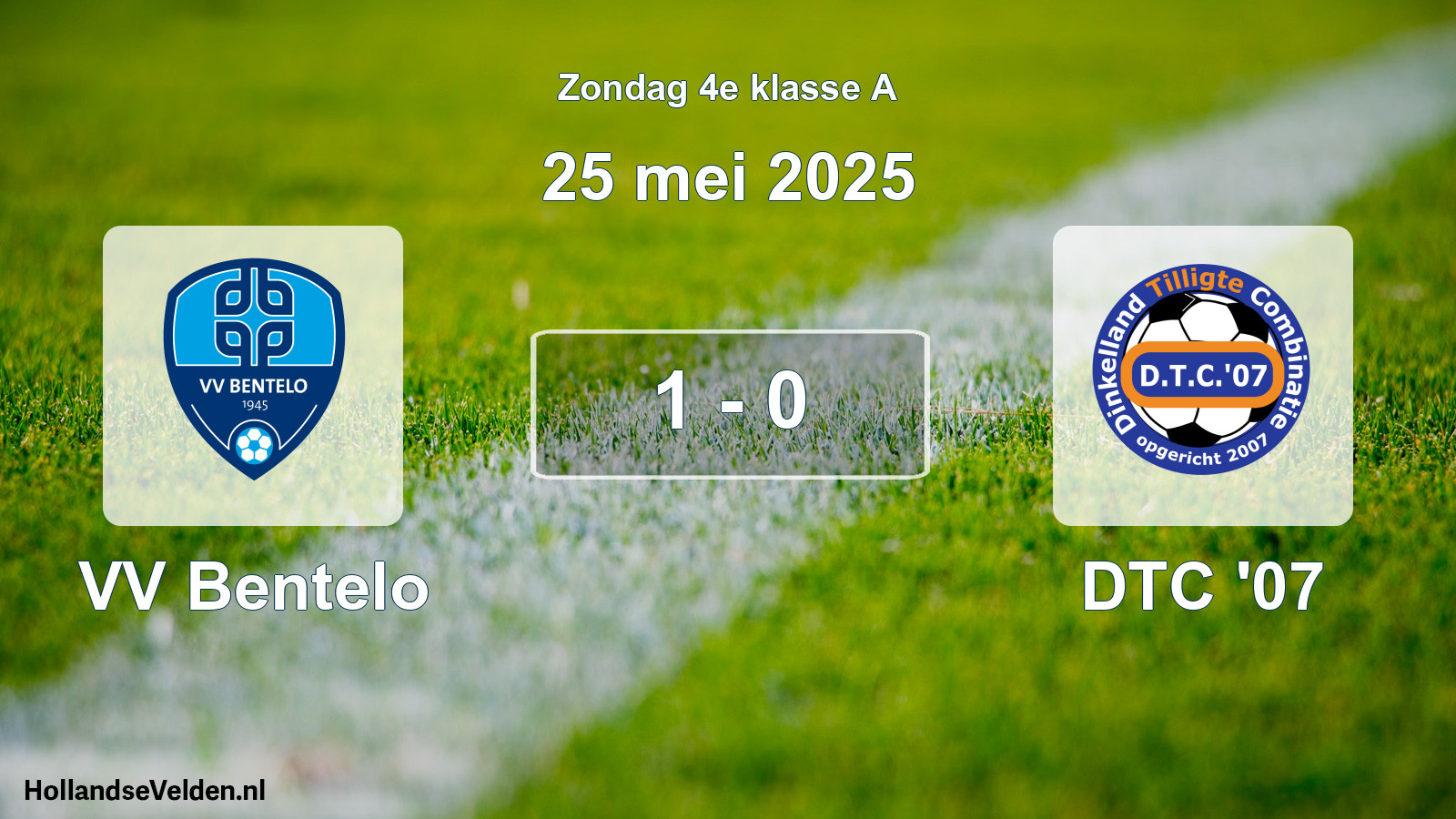 Total number of matches played: VV Bentelo - DTC '07 1 - 0 (25 May 2025)