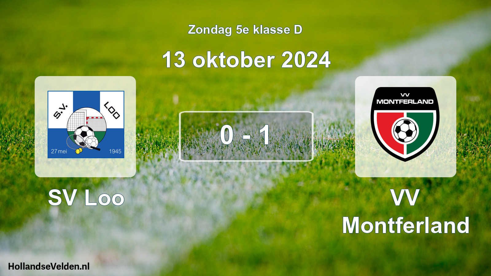 Total number of matches played: SV Loo - VV Montferland 0 - 1 (13 October 2024)