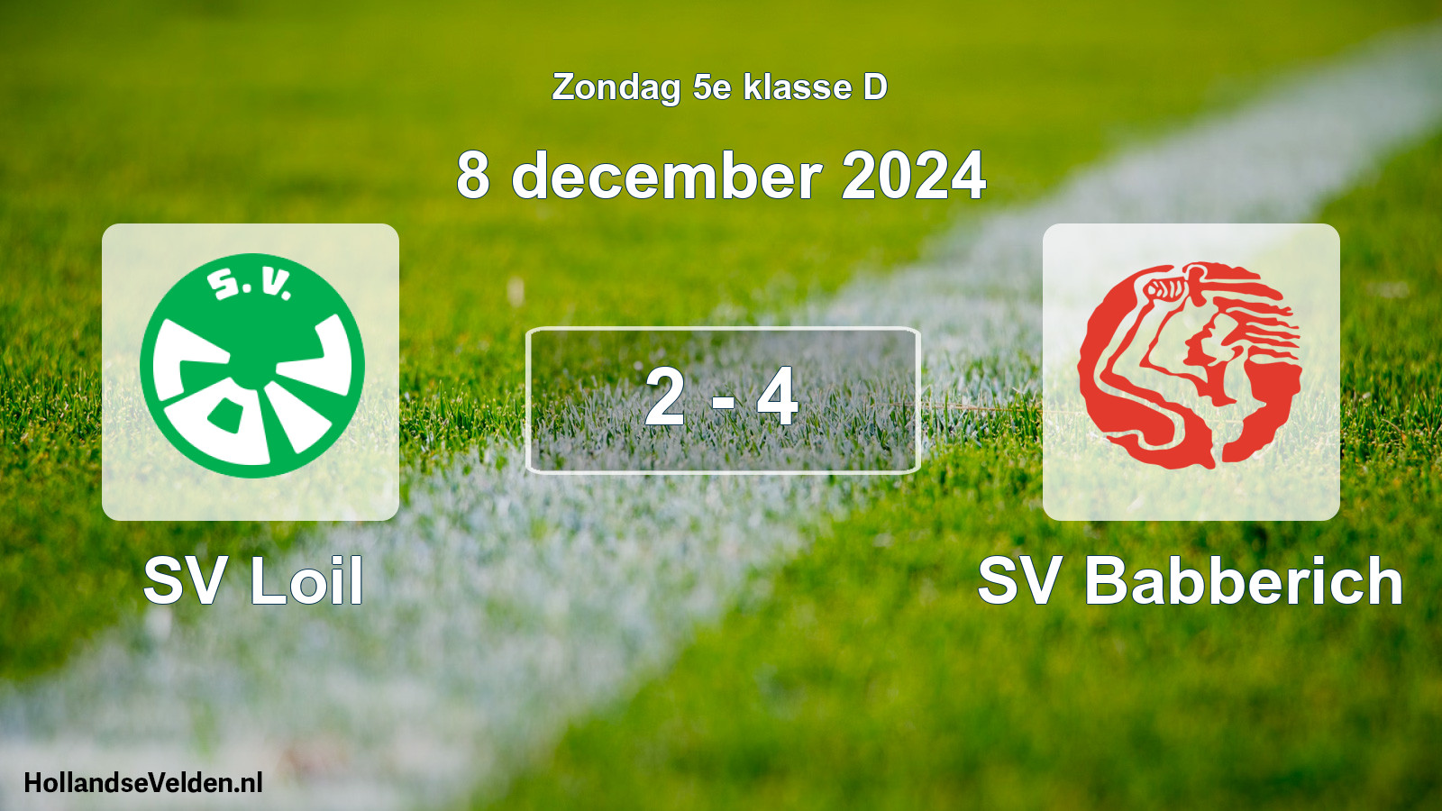Total number of matches played: SV Loil - SV Babberich 2 - 4 (8 December 2024)