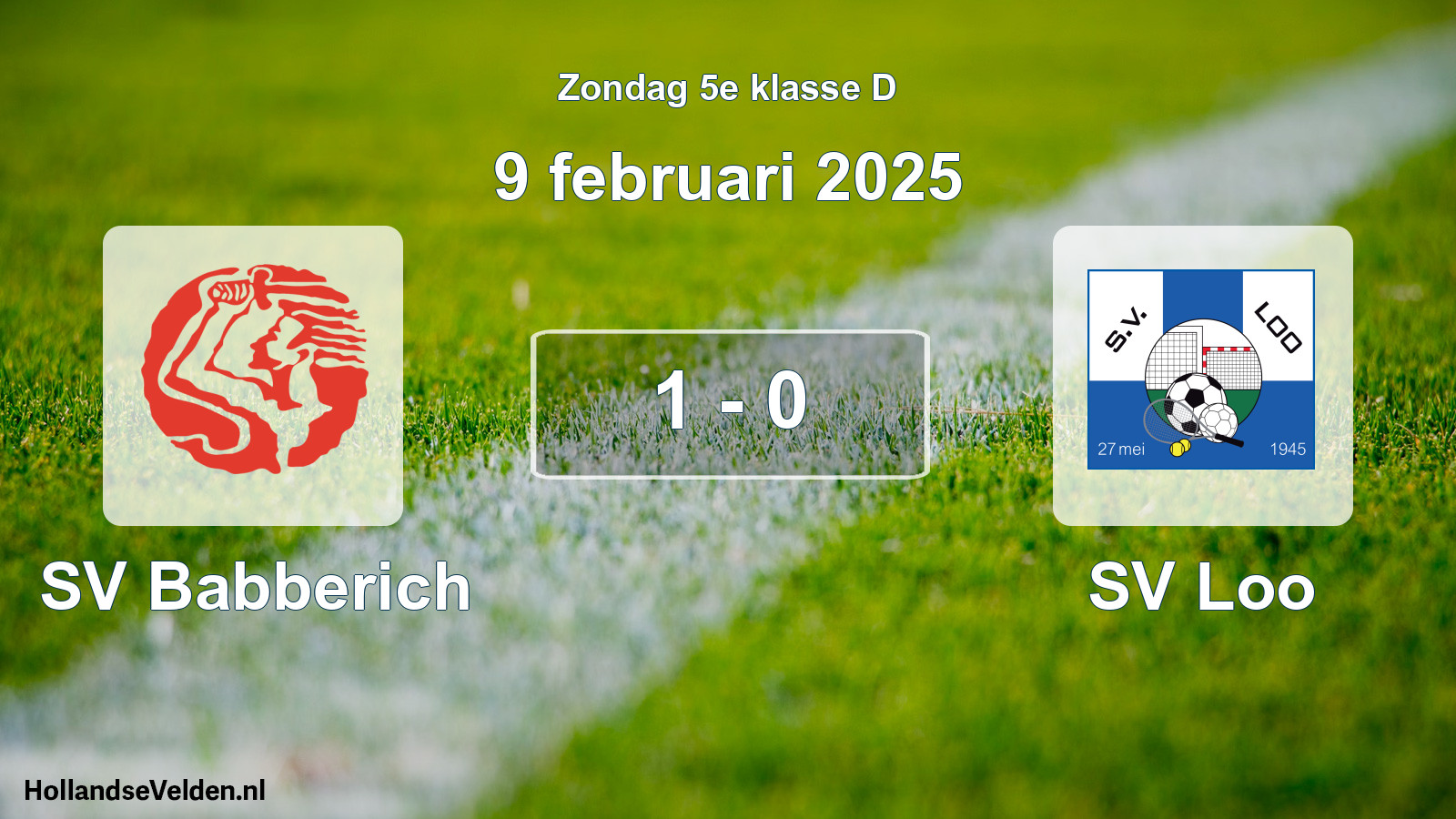 Total number of matches played: SV Babberich - SV Loo 1 - 0 (9 February 2025)