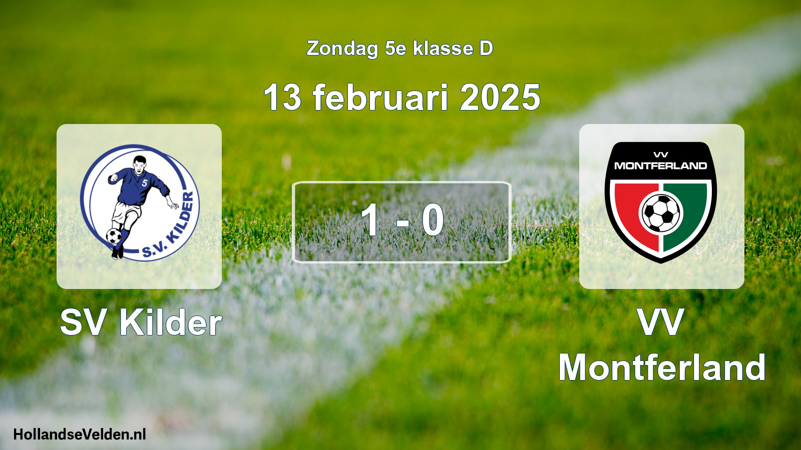 Total number of matches played: SV Kilder - VV Montferland 1 - 0 (13 February 2025)