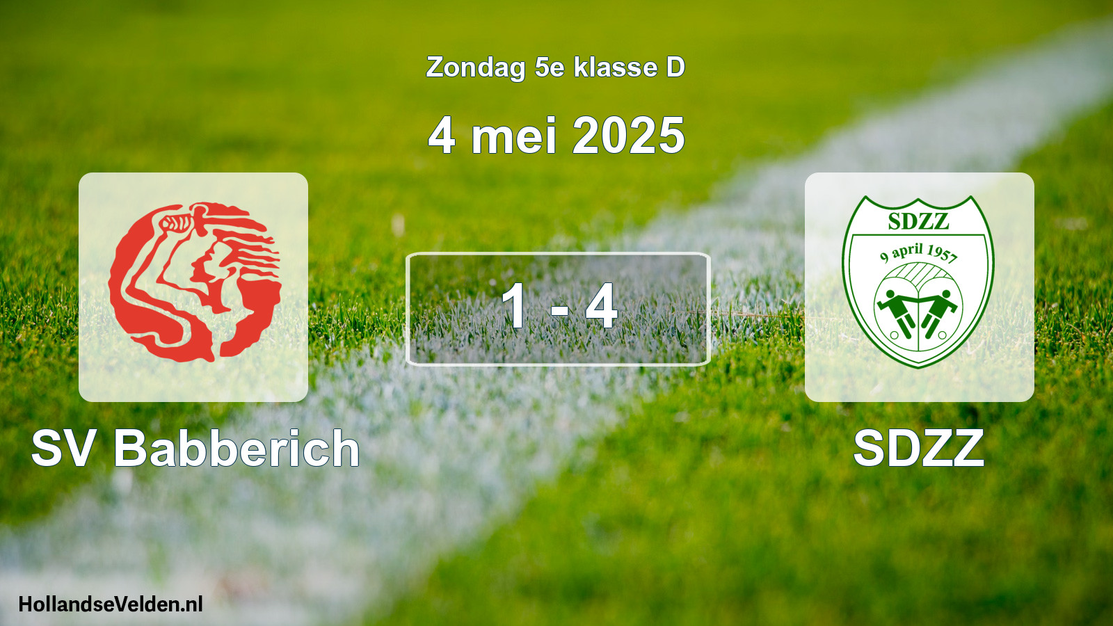 Total number of matches played: SV Babberich - SDZZ 1 - 4 (4 May 2025)