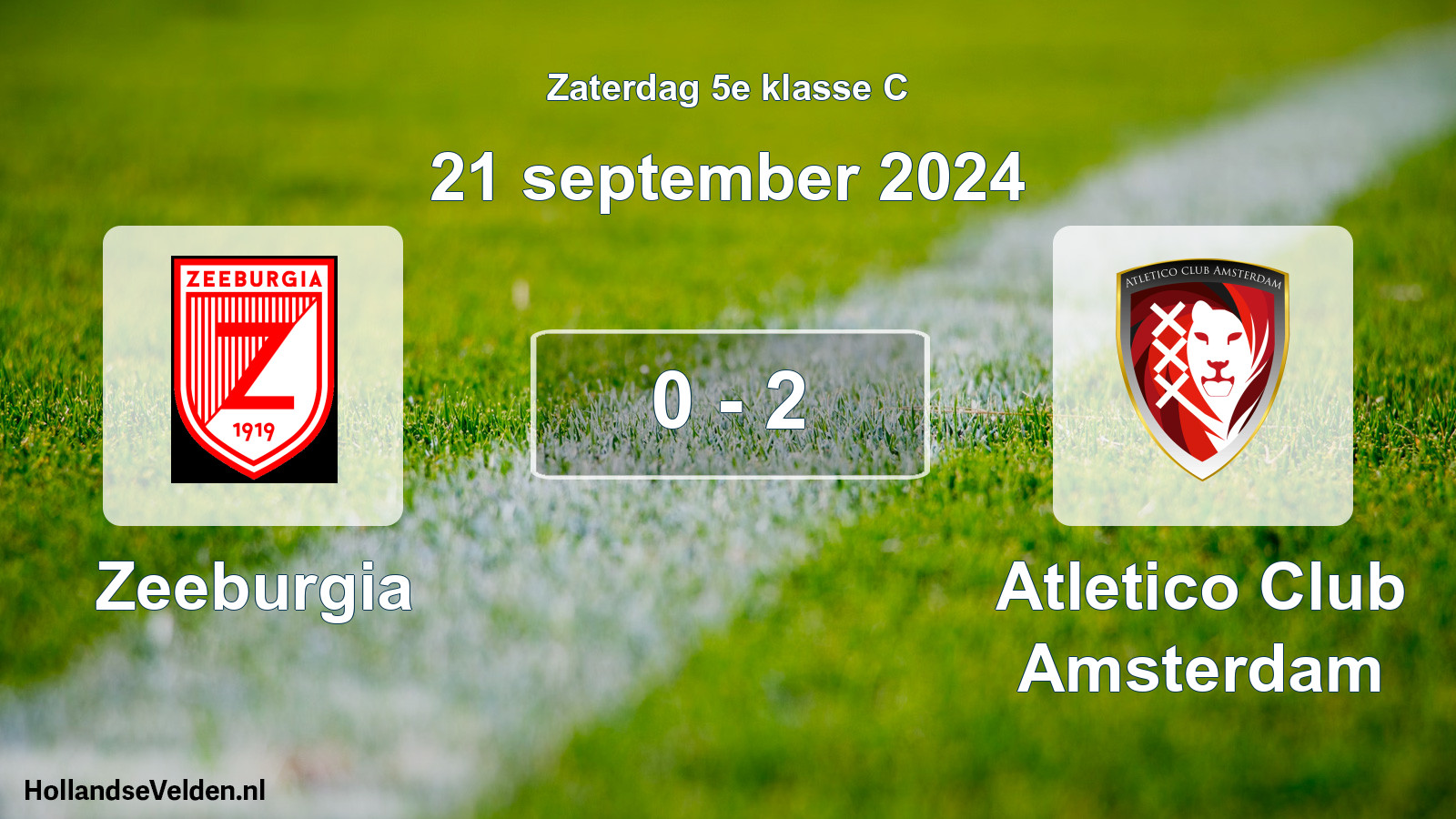 Total number of matches played: Zeeburgia - Atletico Club Amsterdam 0 - 2 (21 September 2024)