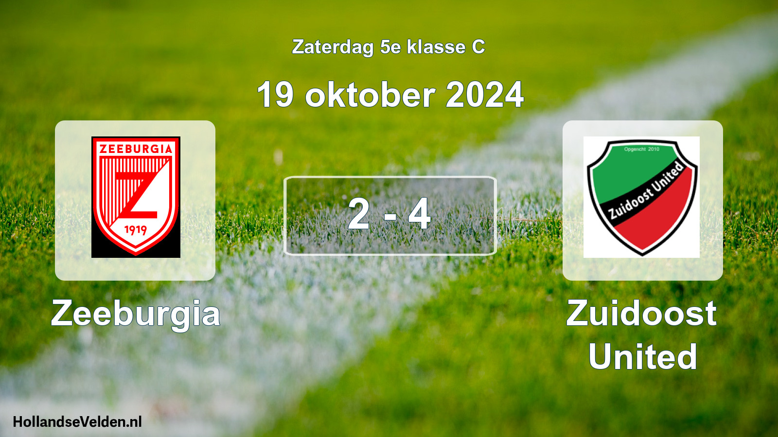 Total number of matches played: Zeeburgia - Zuidoost United 2 - 4 (19 October 2024)