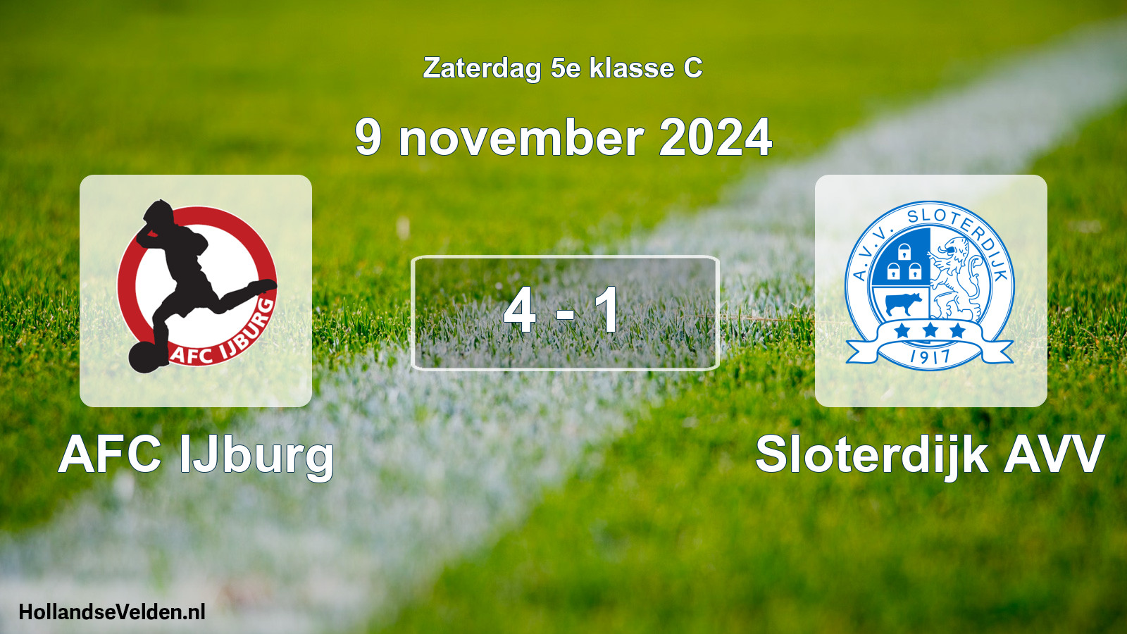 Total number of matches played: AFC IJburg - Sloterdijk AVV 4 - 1 (9 November 2024)