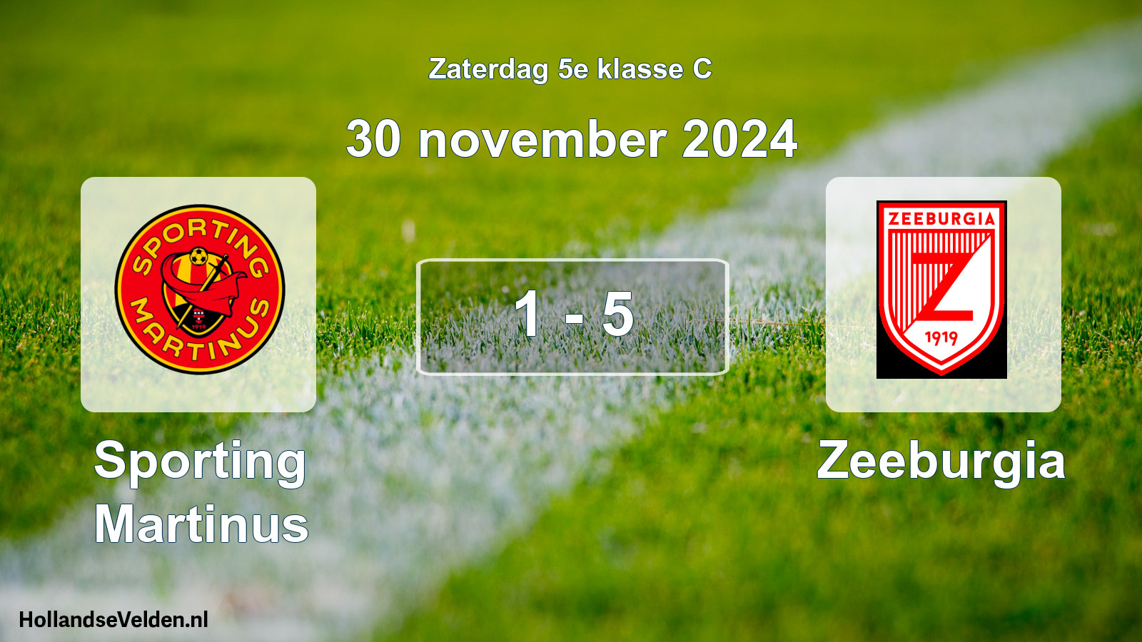 Total number of matches played: Sporting Martinus - Zeeburgia 1 - 5 (30 November 2024)