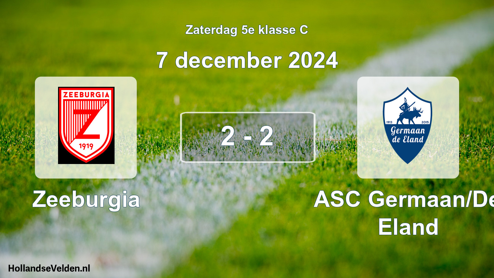 Total number of matches played: Zeeburgia - ASC Germaan/De Eland 2 - 2 (7 December 2024)