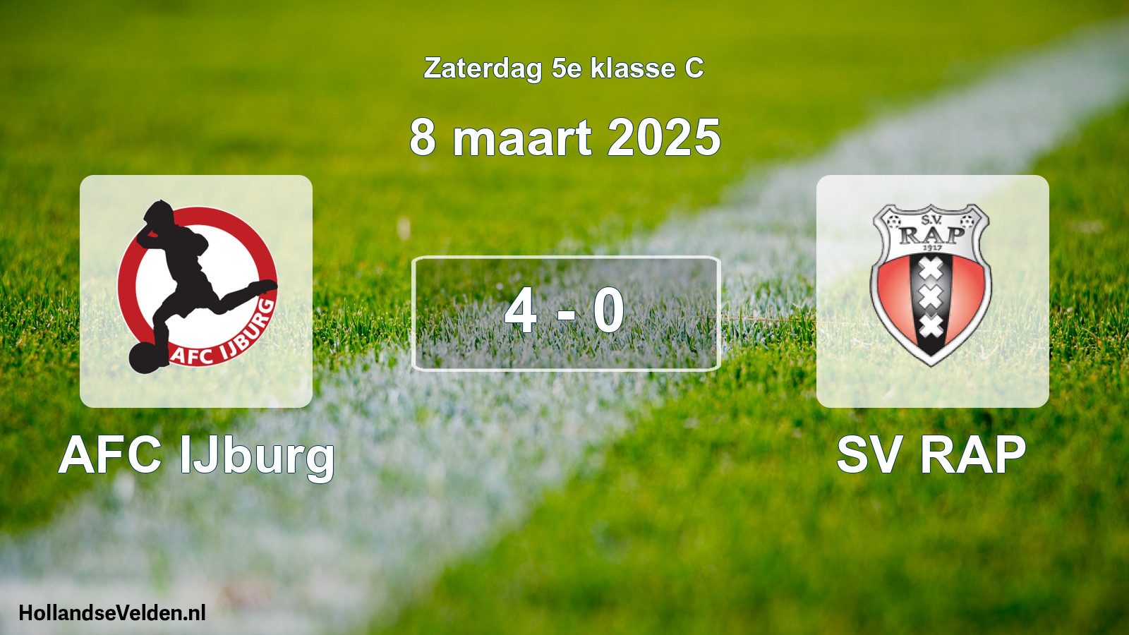 Total number of matches played: AFC IJburg - SV RAP 4 - 0 (8 March 2025)