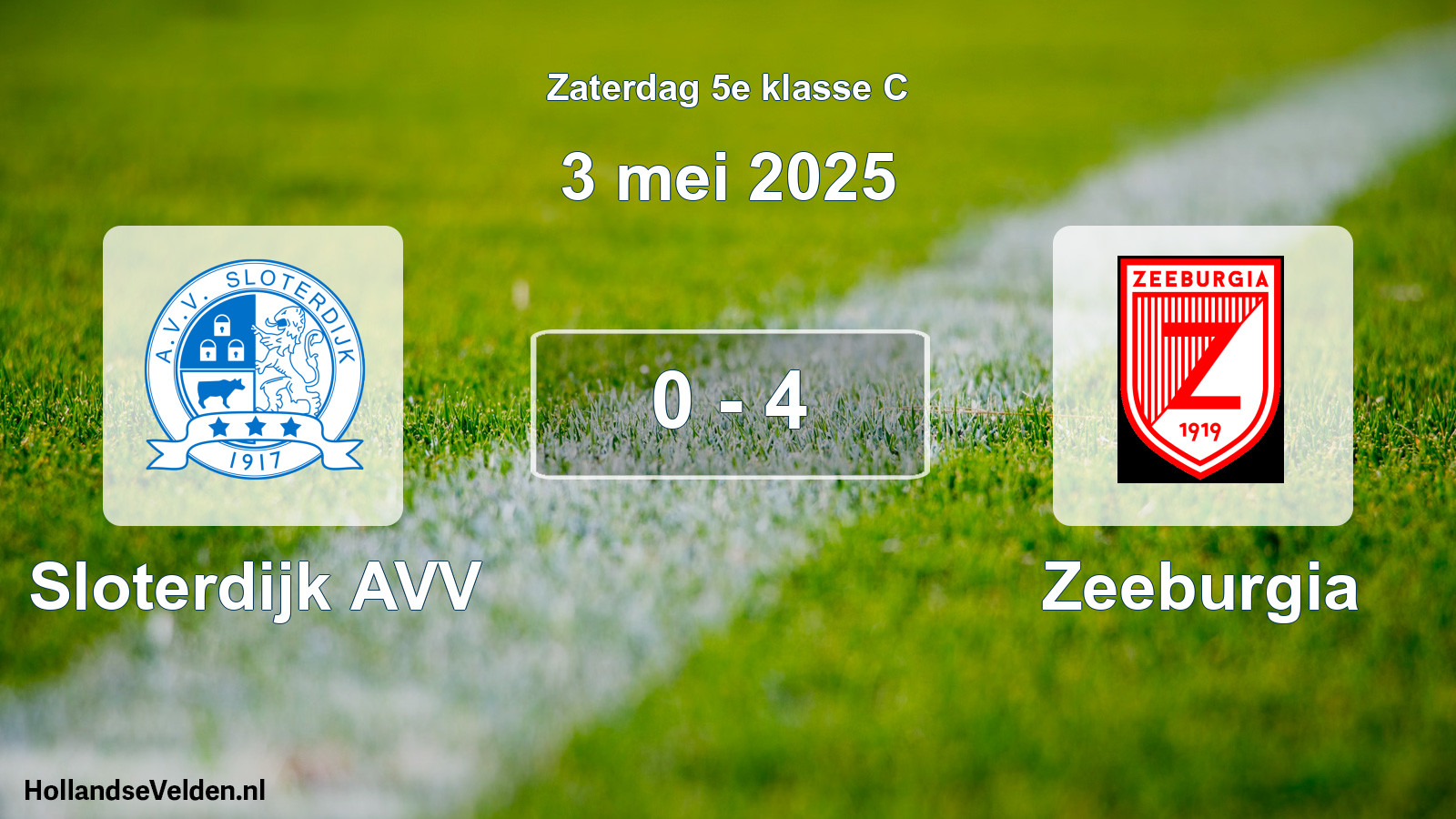 Total number of matches played: Sloterdijk AVV - Zeeburgia 0 - 4 (3 May 2025)
