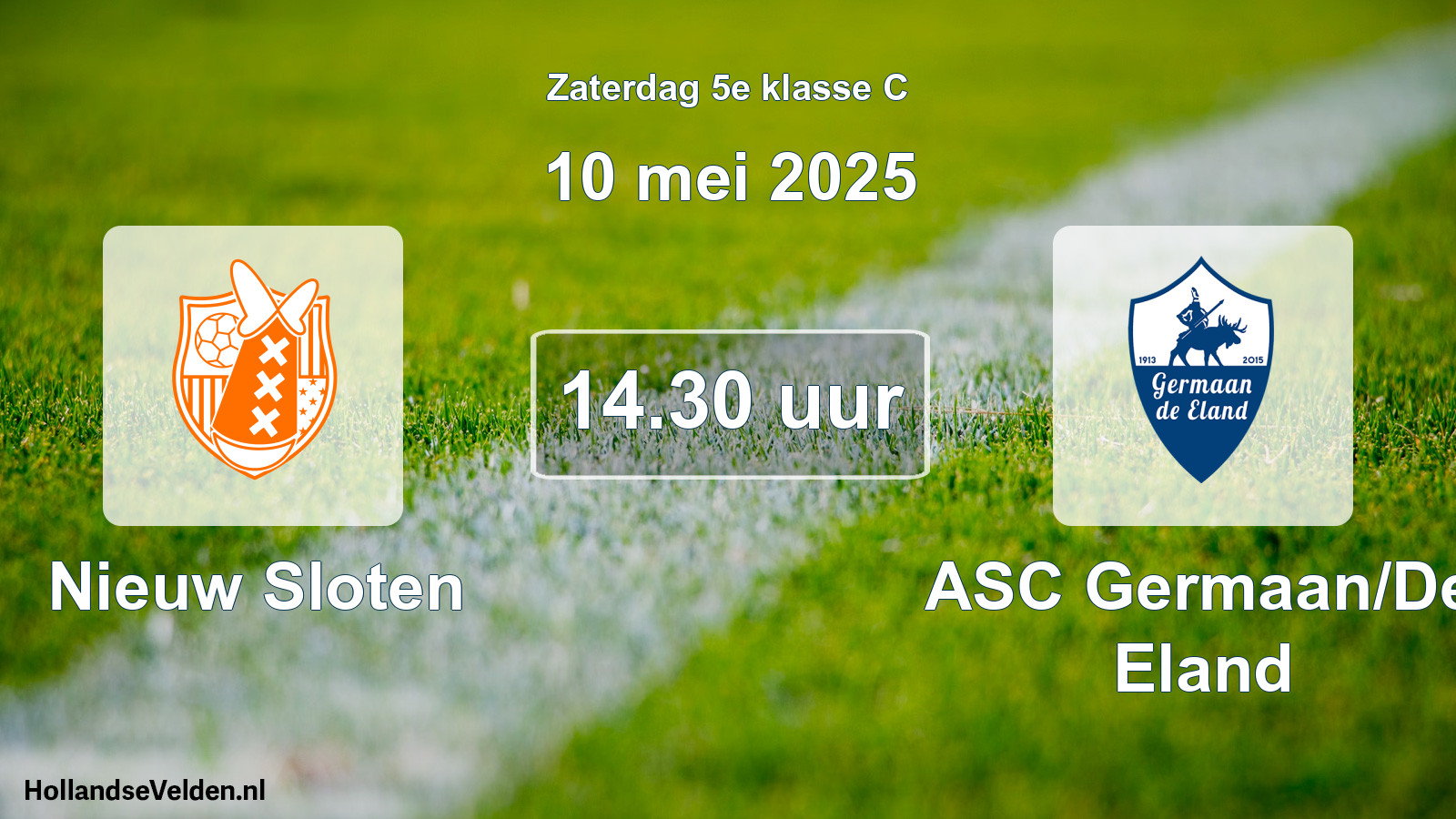 Scheduled Match: Nieuw Sloten - ASC Germaan/De Eland (10 May 2025)