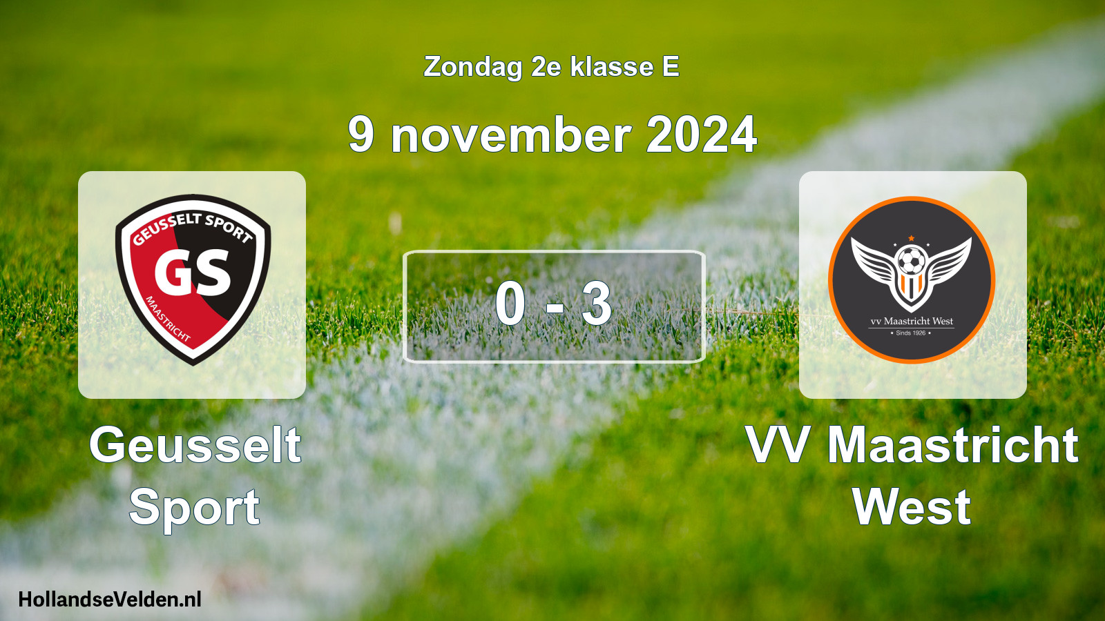Total number of matches played: Geusselt Sport - VV Maastricht West 0 - 3 (9 November 2024)