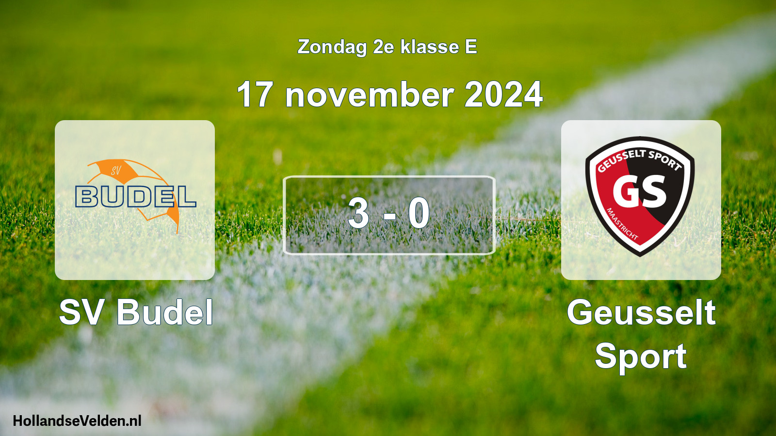 Total number of matches played: SV Budel - Geusselt Sport 3 - 0 (17 November 2024)