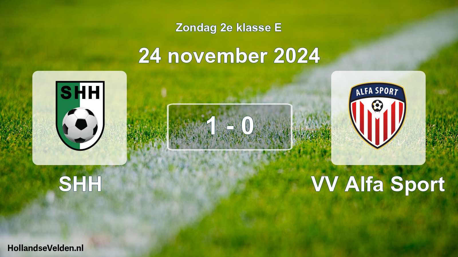 Total number of matches played: SHH - VV Alfa Sport 1 - 0 (24 November 2024)
