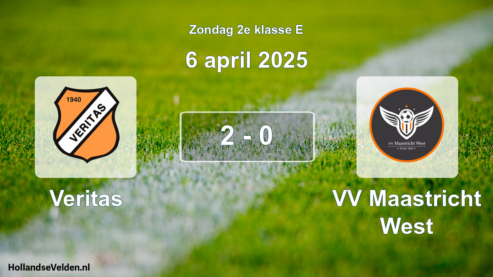 Total number of matches played: Veritas - VV Maastricht West 2 - 0 (6 April 2025)