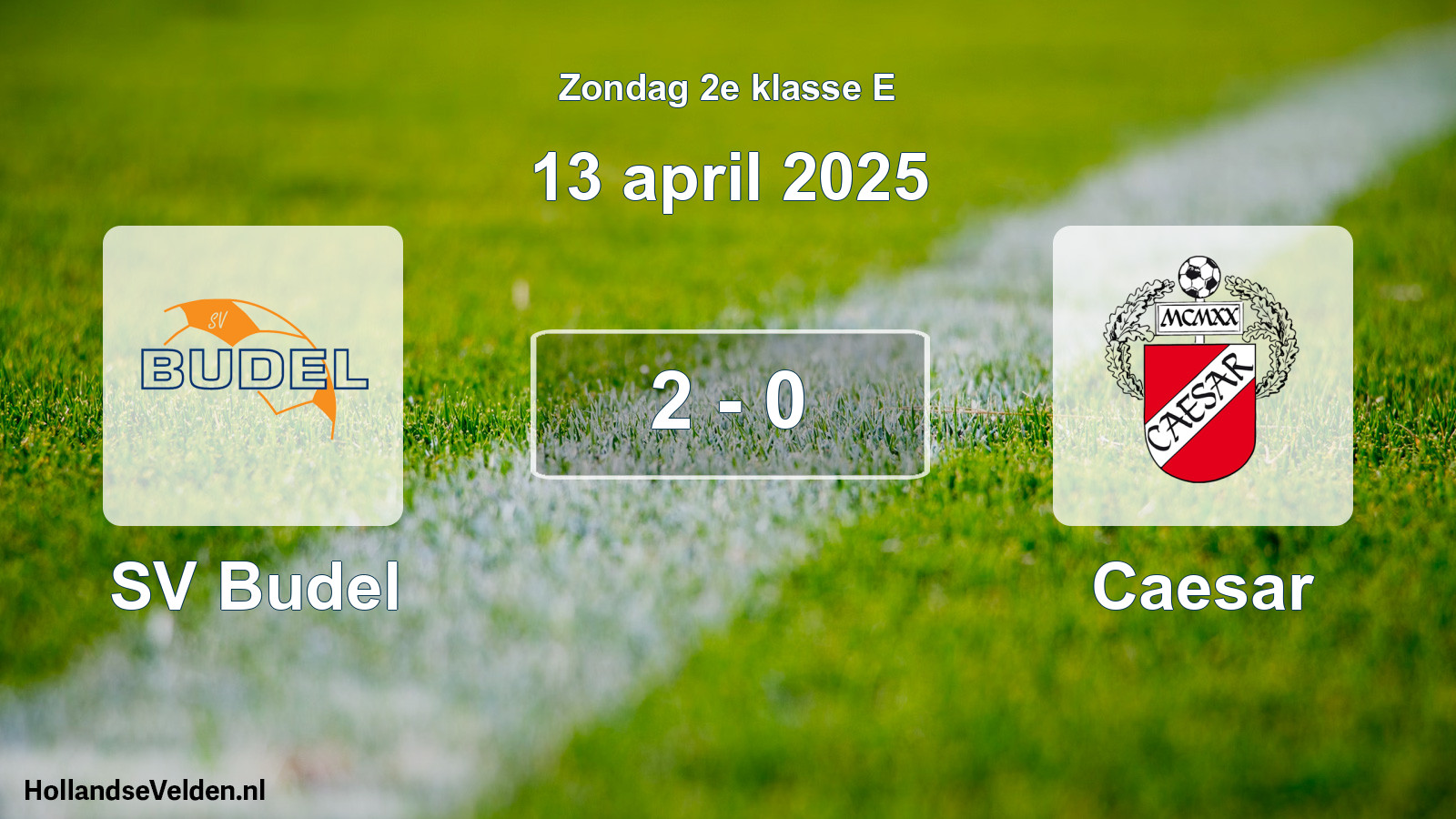 Total number of matches played: SV Budel - Caesar 2 - 0 (13 April 2025)