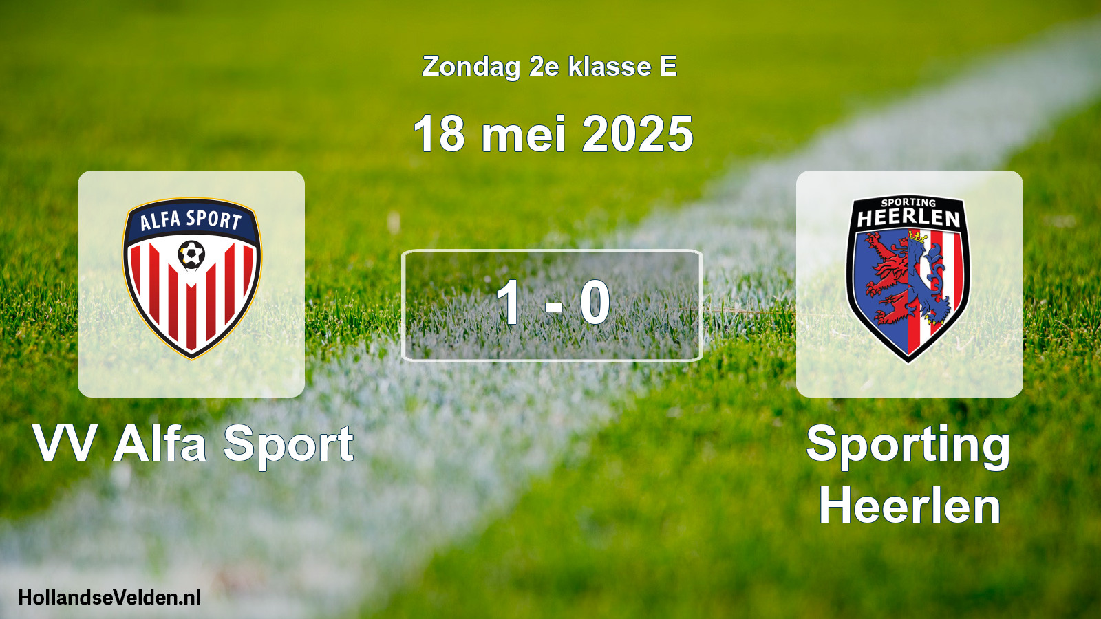Total number of matches played: VV Alfa Sport - Sporting Heerlen 1 - 0 (18 May 2025)