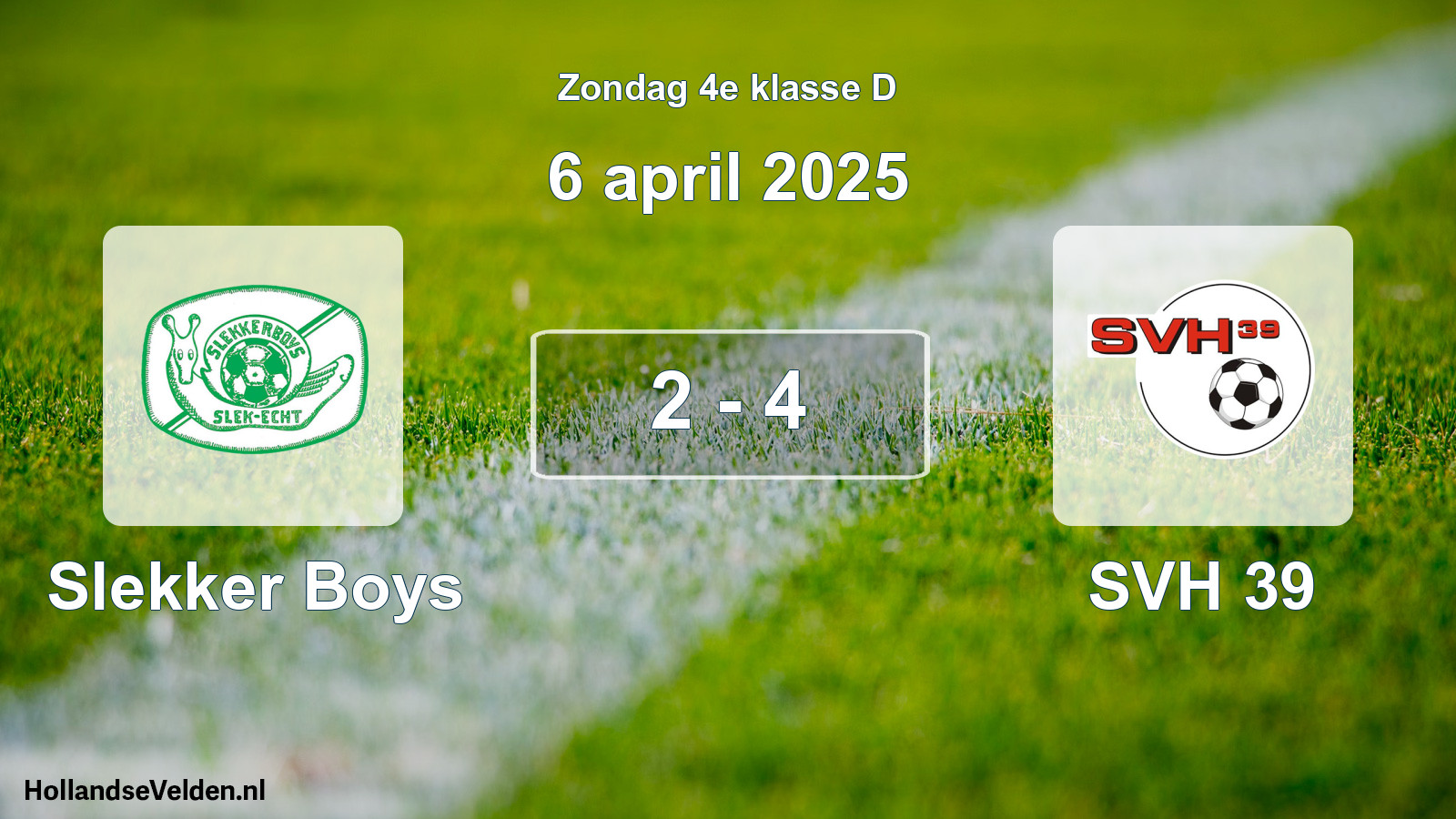 Total number of matches played: Slekker Boys - SVH 39 2 - 4 (6 April 2025)