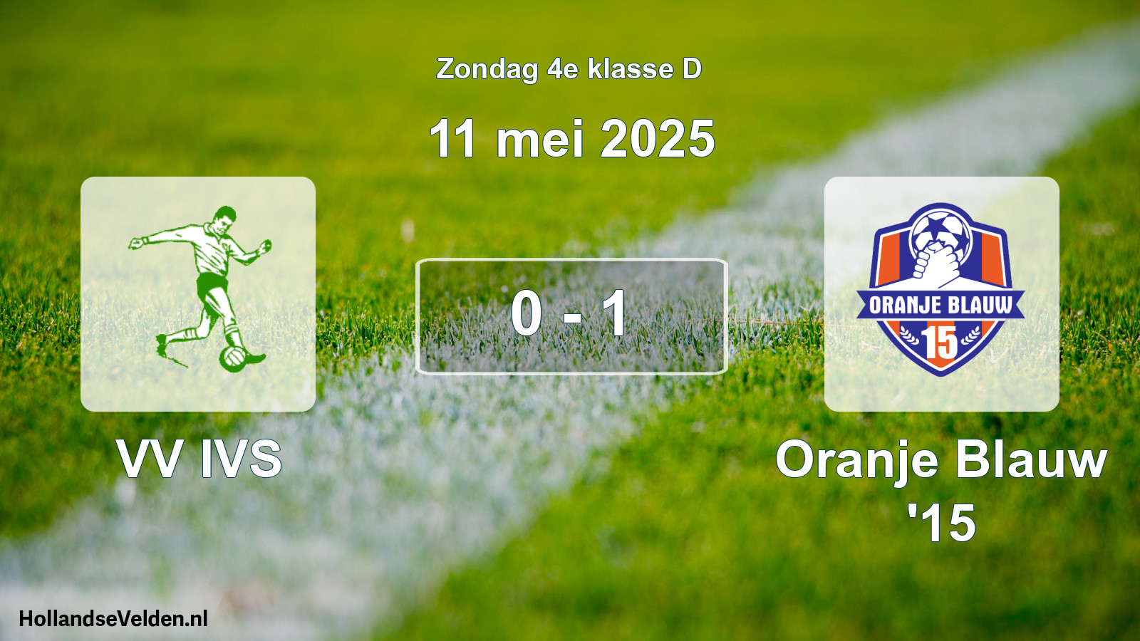 Total number of matches played: VV IVS - Oranje Blauw '15 0 - 1 (11 May 2025)