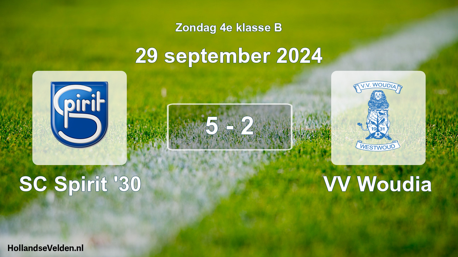Total number of matches played: SC Spirit '30 - VV Woudia 5 - 2 (29 September 2024)