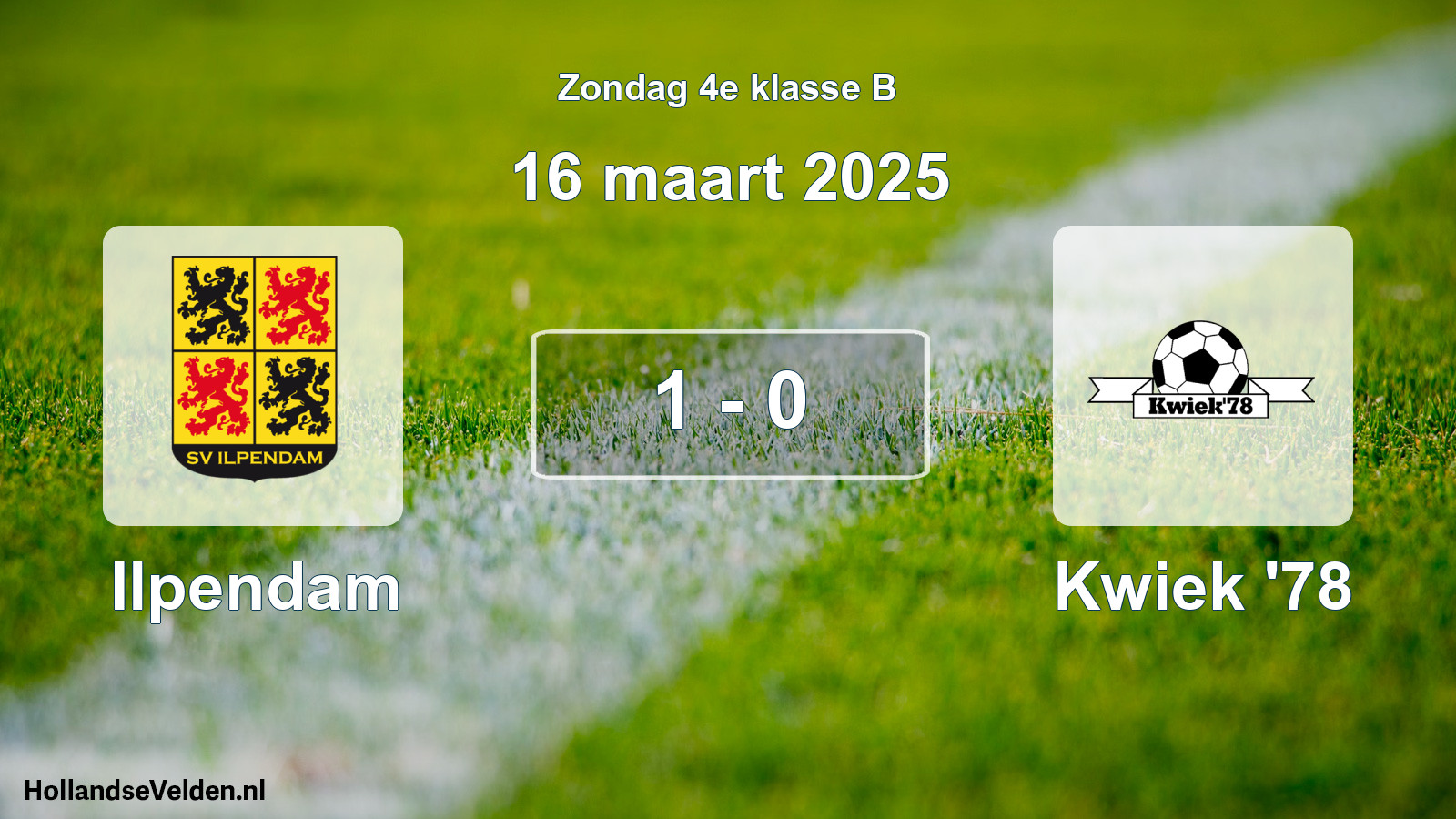 Total number of matches played: Ilpendam - Kwiek '78 1 - 0 (16 March 2025)