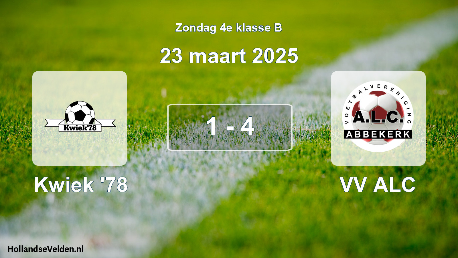 Total number of matches played: Kwiek '78 - VV ALC 1 - 4 (23 March 2025)