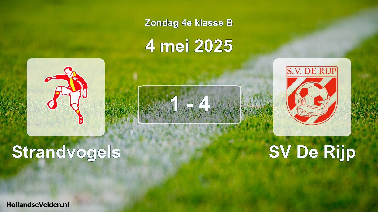 Total number of matches played: Strandvogels - SV De Rijp 1 - 4 (4 May 2025)
