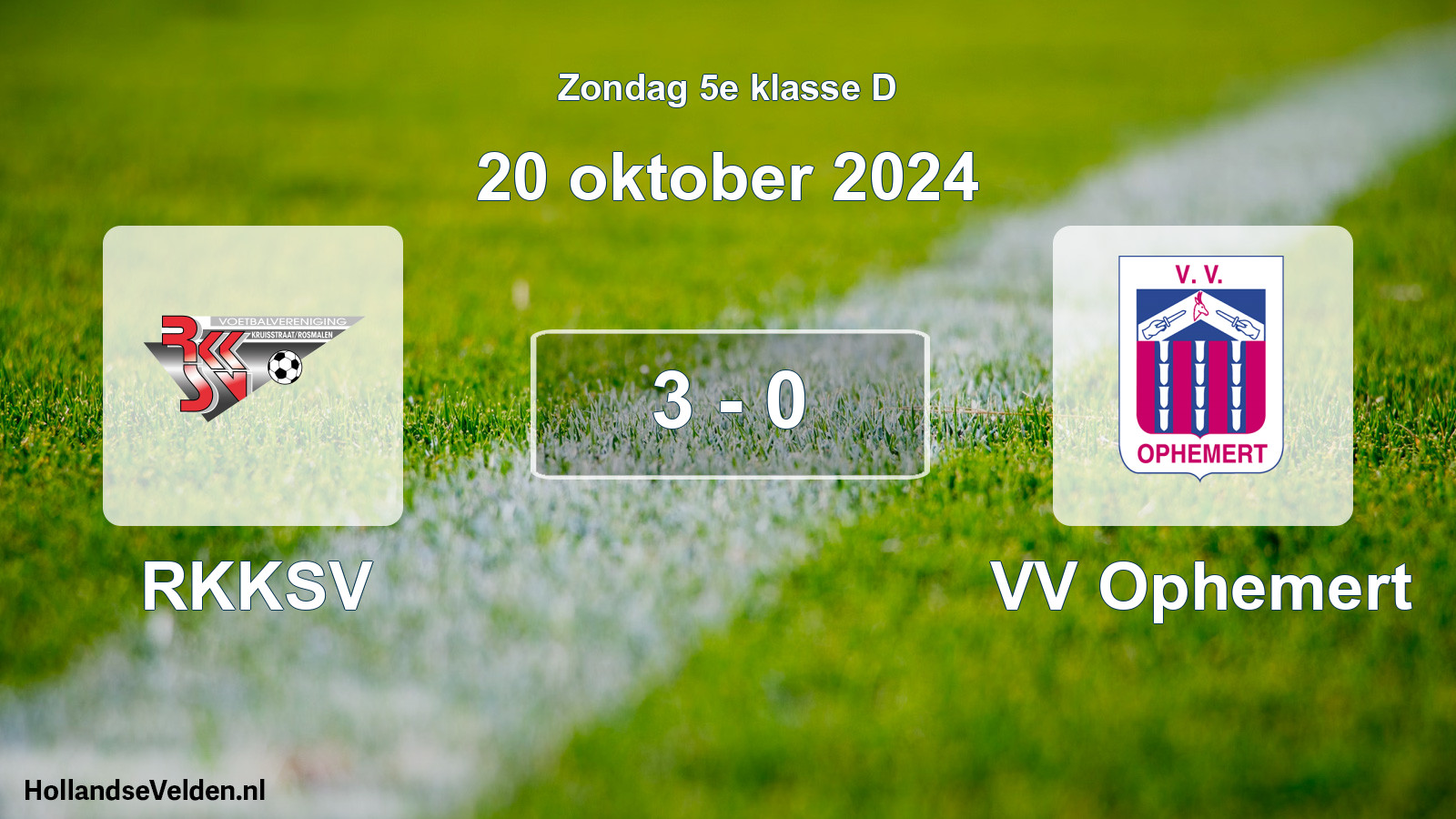 Total number of matches played: RKKSV - VV Ophemert 3 - 0 (20 October 2024)