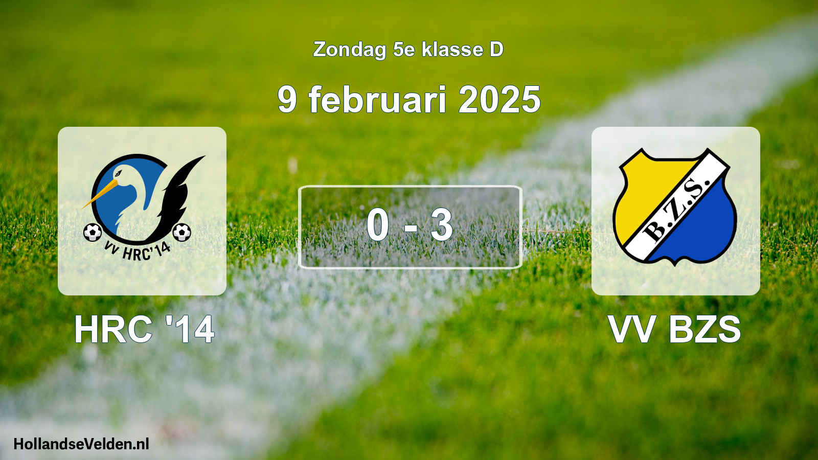 Total number of matches played: HRC '14 - VV BZS 0 - 3 (9 February 2025)