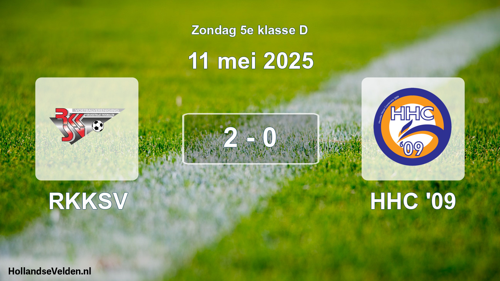 Total number of matches played: RKKSV - HHC '09 2 - 0 (11 May 2025)