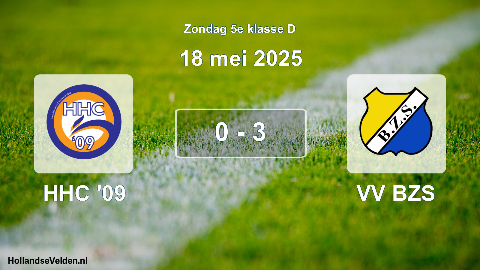 Total number of matches played: HHC '09 - VV BZS 0 - 3 (18 May 2025)